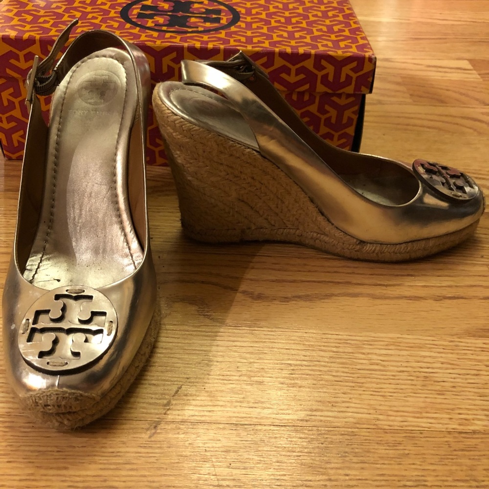 Tory Burch wedge espadrilles size 8